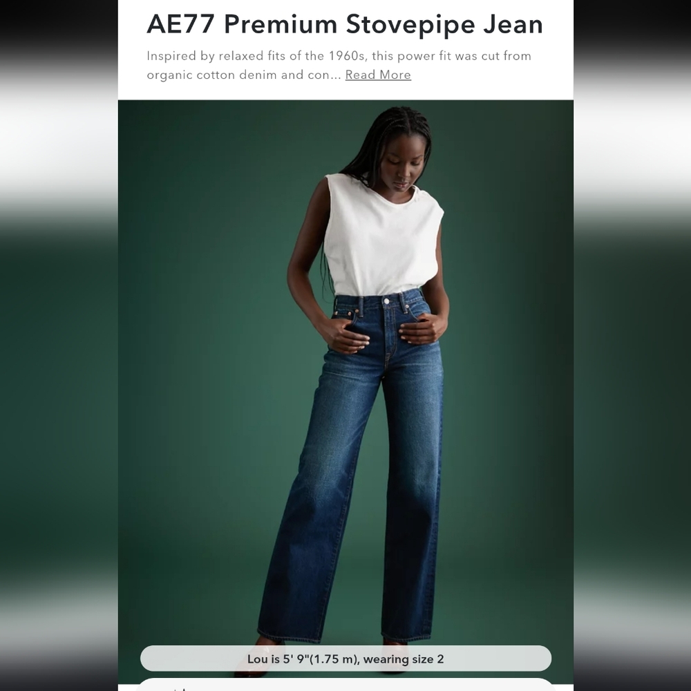 American Eagle Outfitters AE77 Stovepipe Jeans | Size 2 Short